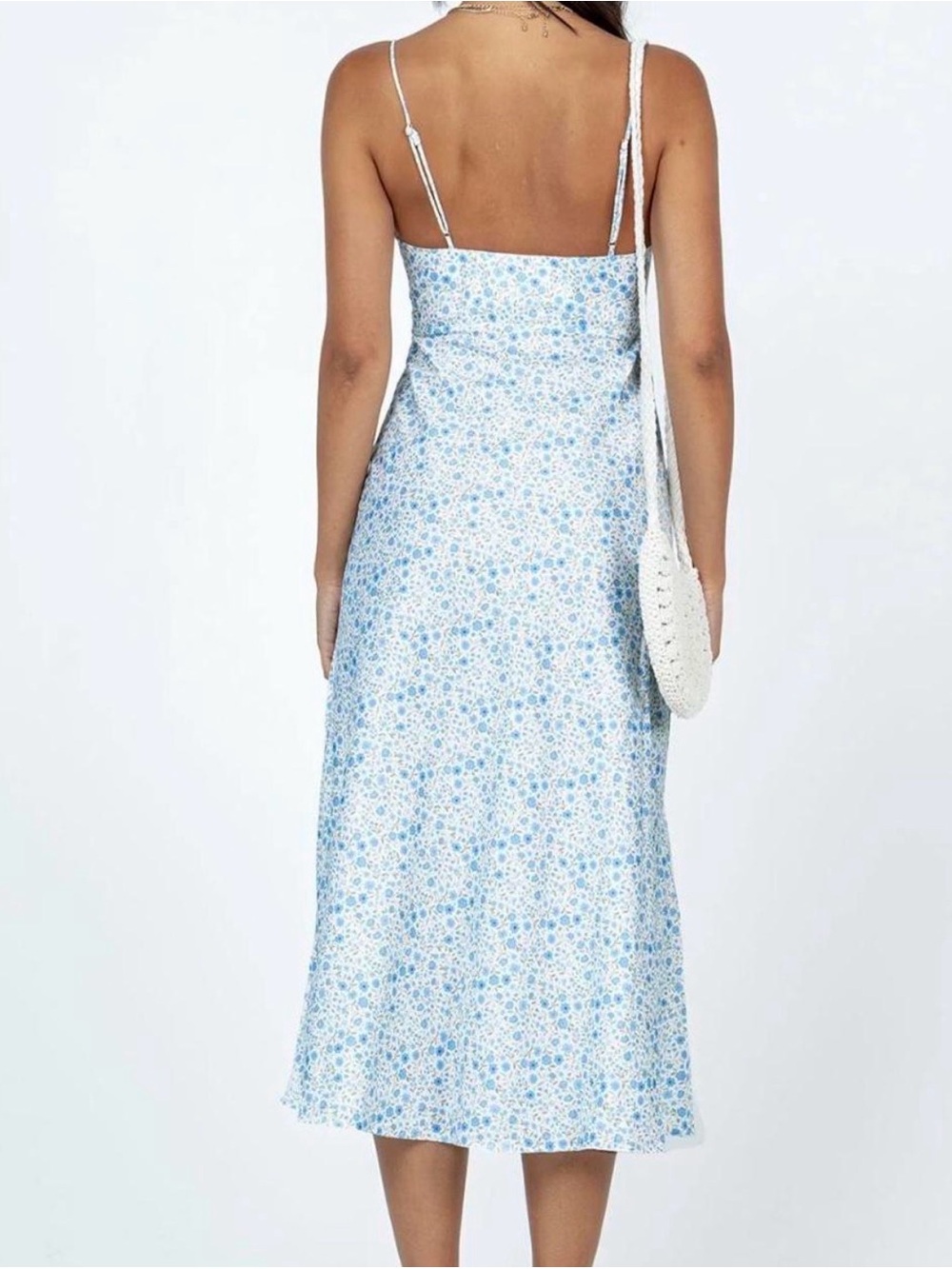 Princess Polly blue floral midi dress, size 4 - Picture 2 of 6